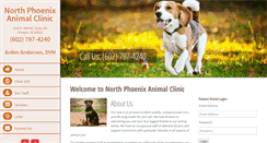 Desktop Screenshot of northphoenixanimalclinic.com